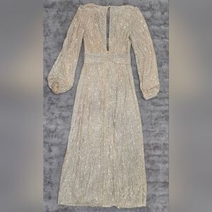 Kinsley Sequin Maxi Dress - Nude